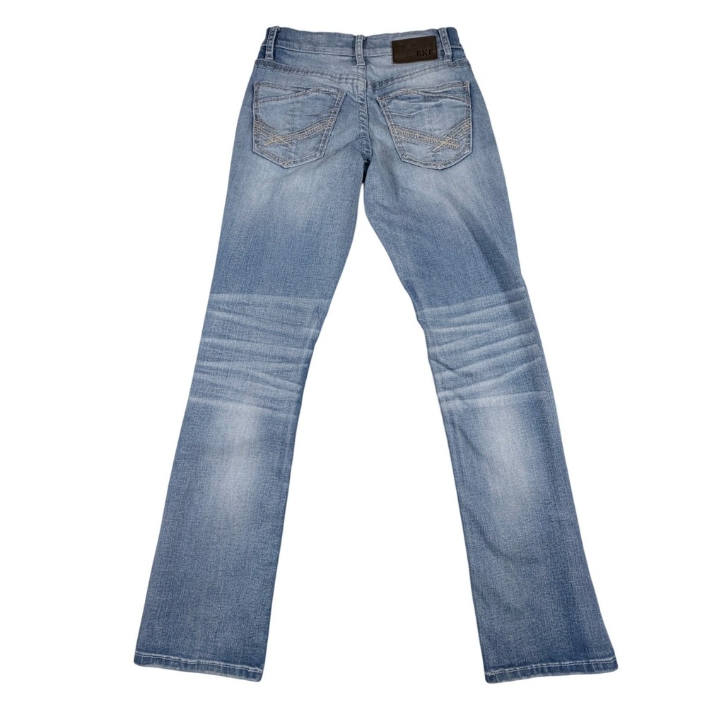 BKE Jake Mens 27R Straight Leg Jeans Blue Medium Wash‎ Whiskered Denim